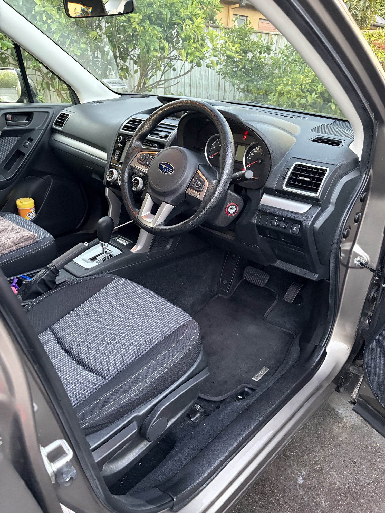 Clean Subaru Forester interior after detail